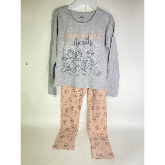 Disney Princess 2pc Matching Long Sleeve Top Leggings Outfit Set Girls Size 12 - Picture 1 of 13